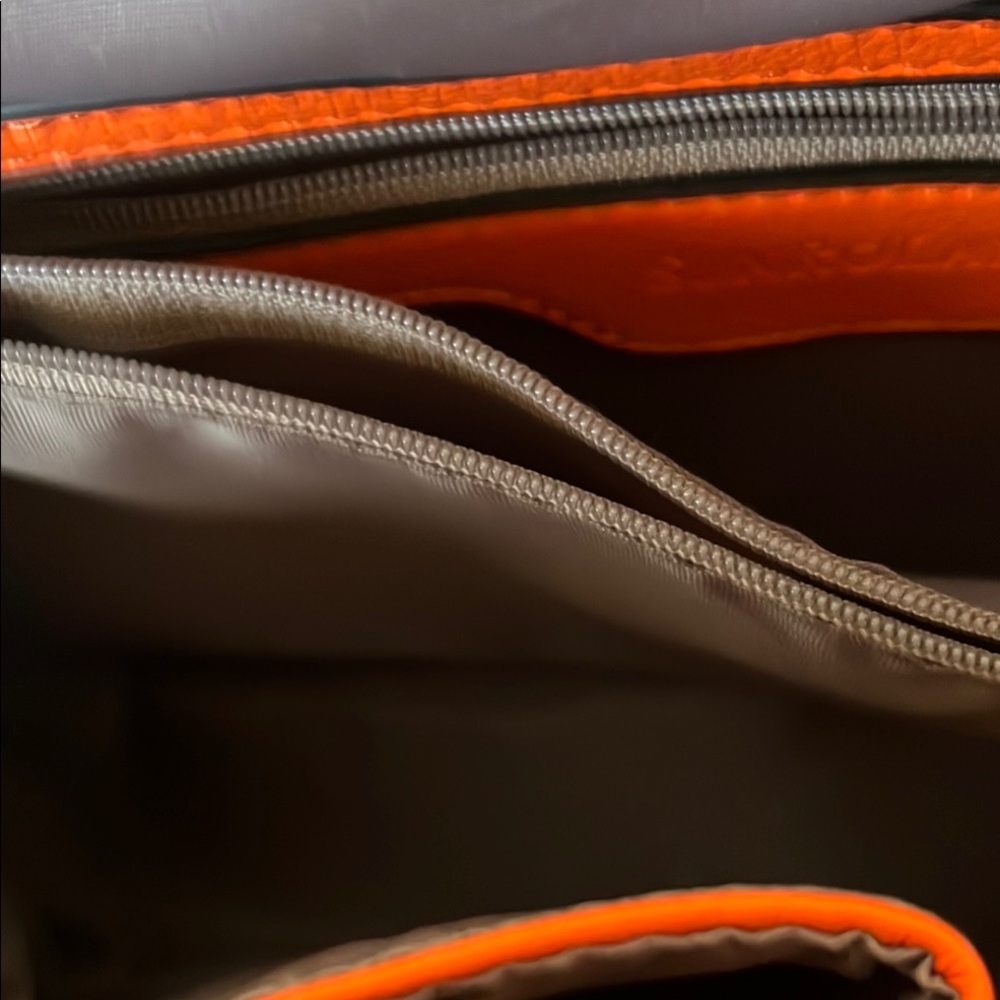 Elegant Orange Floral Women's Bag - Picture 7 of 10